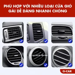 Giá Đỡ Điện Thoại Trên Ô Tô GCAR - V8 Kẹp Gắn Cửa Khe Gió Điều Hoà Xoay 360 Độ Vân Cacbon Phụ Tùng (P123988)
