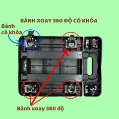 Xe kéo đẩy hàng 6 bánh gấp gọn CutPro - Bản 2026: Nhẹ hơn, thêm khóa bánh, thêm chốt mở rộng mặt sàn (P123925)
