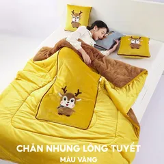 Chăn nhung lông tuyết gấp gọn, cực ấm (P123902)