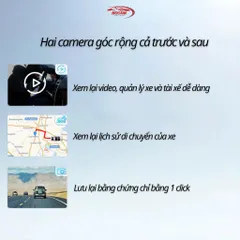 Camera Hành Trình P85 HCCAM - Ghi Hình Trước Sau 2K, Góc Quay Siêu Rộng, Hỗ Trợ Đàm Thoại Giám Sát (P123688)