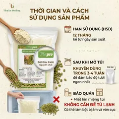 Bột Đậu Xanh Nguyên Chất Vitapro 500G - Không Đường - Dạng Túi Zip - Thanh Nhiệt, Dinh Dưỡng