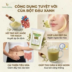 Bột Đậu Xanh Nguyên Chất Vitapro 500G - Không Đường - Dạng Túi Zip - Thanh Nhiệt, Dinh Dưỡng