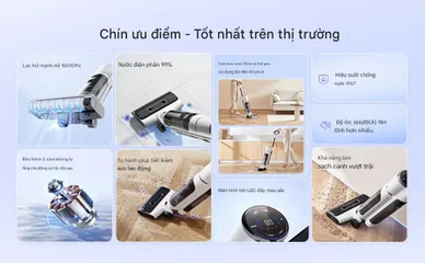 Máy lau nhà & hút bụi INXNI Z3 Pro 3 trong 1, tự sấy giẻ, diệt khuẩn (P123374)