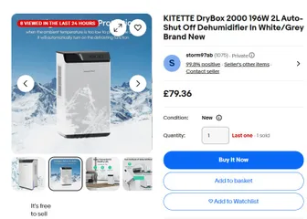 Máy hút ẩm bán dẫn thông minh Dehumidifier (Amz Mỹ )- có remote, đèn diệt khuẩn (P123372)