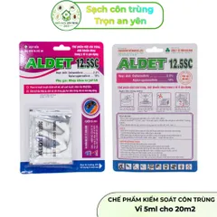 Aldet 12.5sc Vỉ 5ml – Thuốc muỗi 2 thành phần kiểm soát muỗi, sâu cuốn chiếu, côn trùng không mùi