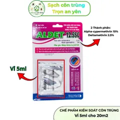 Aldet 12.5sc Vỉ 5ml – Thuốc muỗi 2 thành phần kiểm soát muỗi, sâu cuốn chiếu, côn trùng không mùi