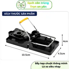 Bẫy kẹp lò xo siêu nhạy bằng nhựa ABS cao cấp - Dễ sử dụng, tái sử dụng nhiều lần