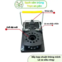 Bẫy kẹp lò xo siêu nhạy bằng nhựa ABS cao cấp - Dễ sử dụng, tái sử dụng nhiều lần