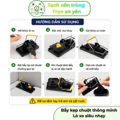 Bẫy kẹp lò xo siêu nhạy bằng nhựa ABS cao cấp - Dễ sử dụng, tái sử dụng nhiều lần