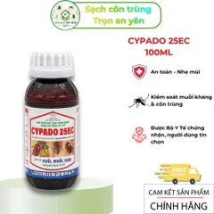 Cypado 25ec 100ml – Chế phẩm hỗ trợ kiểm soát muỗi & côn trùng với 25% Cypermẹthrin hạ gục nhanh