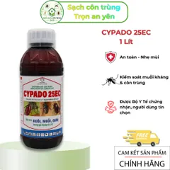 Cypado 25ec 1 lít – Chế phẩm hỗ trợ kiểm soát muỗi, côn trùng với 25% Cypermẹthrin giúp hạ gục nhanh
