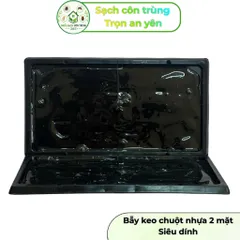 Bộ 2 khay keo siêu dính, khay nhựa đen cứng cáp, hỗ trợ bắt chuột, ruồi và côn trùng bò