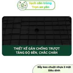 Bộ 2 khay keo siêu dính, khay nhựa đen cứng cáp, hỗ trợ bắt chuột, ruồi và côn trùng bò