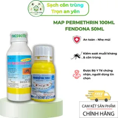 Bộ đôi Fendona 10sc và Map Permethrin 50ec 100ml hỗ trợ kiểm soát muỗi & côn trùng tồn lưu và hạ gục