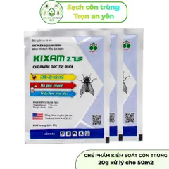 Kixam 2.7wp gói 20g – Chế phẩm hỗ trợ kiểm soát ruồi & nhặng trong khu vực sinh hoạt, hạ gục nhanh