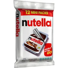 Nutella Hazelnut Spread Vị Cacao 12 Mini Khay Dùng Kèm Bánh Mì