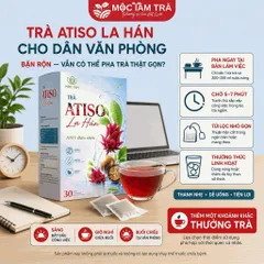 combo 2 Trà Atiso Đỏ La Hán Mộc Tâm Túi Lọc 30 Gói x 3g – Vị Chua Thanh, Ngọt Dịu, Pha Nóng Hoặc Thêm Đá