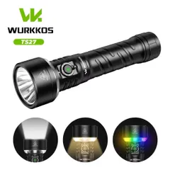 Đèn pin siêu sáng wurkkos TS27 3200LM, ném 845M, 32140, pin 15000mAh, đèn LED bên/ RGB,  sạc ngược