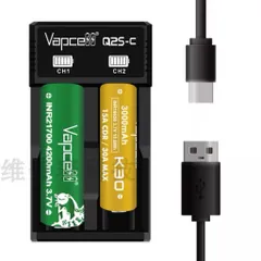 Sạc đôi Vapcell SU2 cao cấp , sạc nhanh 5A , dùng cho pin 21700, 26650 , 18650 , có thể sạc ngược cho điện thoại.