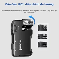 Đèn pin Wuben G5 , mini , cài mũ , móc khoá , nhỏ gọn , phù hợp camping , leo núi , chiếu sáng trong sinh hoạt