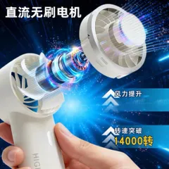Quạt JM008 mini siêu mạnh khủng khiếp , 6 cấp độ gió , động cơ không chổi than  pin 1800mah , nhỏ gọn bỏ túi siêu bền