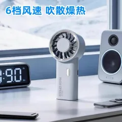 Quạt JM008 mini siêu mạnh khủng khiếp , 6 cấp độ gió , động cơ không chổi than  pin 1800mah , nhỏ gọn bỏ túi siêu bền