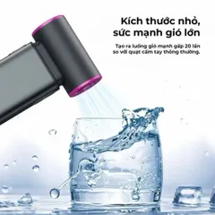 Quạt cầm tay Goojodog Gfs009 siêu mạnh cuồng phong , có thể làm máy sấy tóc  , pin 6000mah , động cơ Turbo