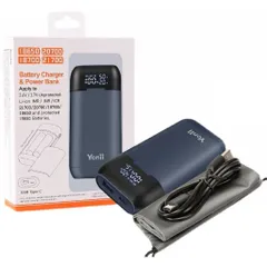 Bộ sạc pin Yonii PD2, có thể làm Box dự phòng , công suất 18W , sử dụng 2 pin 21700 , hoặc 18650 , tiện lợi mang theo.