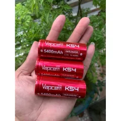 Pin 26650 Vapcell K54 đầu lồi cao cấp , dung lượng 5400mah , dùng cho đèn pin , thiết bị điện ... chính hãng , new 100%