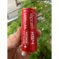 Pin 26650 Vapcell K54 đầu lồi cao cấp , dung lượng 5400mah , dùng cho đèn pin , thiết bị điện ... chính hãng , new 100%