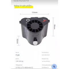 Quạt kẹp hông , thắt lưng Gongtian F128, công suất 12W, sử dụng 2 pin 21700 tháo rời , dung lượng 10,000mah siêu mạnh