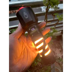 Đèn pin siêu sáng Reca kèm pin, có đèn thân led cob sáng vàng ấm , siêu tiện lợi cho các công việc chiếu sáng , picnic