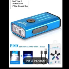 Đèn pin móc thìa khoá Trustfire minix, siêu sáng mini , rất tiện mang theo mọi lúc mọi nơi , có đèn UV hoặc đèn đỏ.