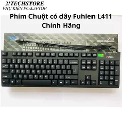 Bàn Phím Có Dây Fuhlen L411 Kết Nối USB Phím Bấm Êm Ái Cho Văn Phòng, Bền Đẹp, Chính Hãng BH 24T