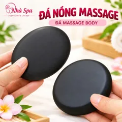 Đá nóng, Viên đá massage body đả thông kinh lạc (Oval 3x4cm, 8x6cm / Tròn 8x8cm) Hàng dày đẹp 848179