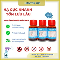 Hantox-200 50ml  HANVET thuốc diệt trừ mòng mạt muỗi bọ chét rận ve ghẻ ruồi gián kiến chuồng trại kho xưởng nhà ở hiệu quả,...