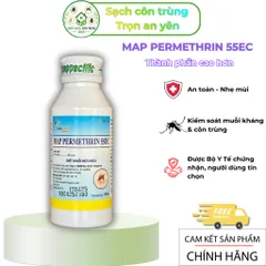 Map Permethrin 55ec 100ml chế phẩm xử lý côn trùng, muỗi hạ gục nhanh và tồn lưu tốt, có mùi
