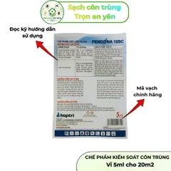 10 vỉ Fendona 10sc 5ml – Kiểm soát muỗi, côn trùng trong không gian sống, không mùi, tặng 2 bám dính