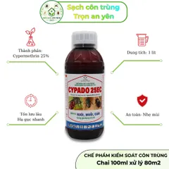 Cypado 25ec 1 lít – Chế phẩm hỗ trợ kiểm soát muỗi, côn trùng với 25% Cypermẹthrin giúp hạ gục nhanh