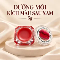 Kem dưỡng môi kích màu sau xăm 5g màu đỏ dạng hộp vuông