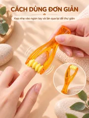 Dụng Cụ Massage Ngón Tay Cầm Tay – Cây Lăn 4 Vòng Thư Giãn Tay, Nhỏ Gọn Tiện Mang Theo