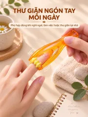 Dụng Cụ Massage Ngón Tay Cầm Tay – Cây Lăn 4 Vòng Thư Giãn Tay, Nhỏ Gọn Tiện Mang Theo