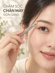 Nhíp Tỉa Chân Mày Đầu Vát MLN Thiết Kế Chắc Tay Dễ Thao Tác