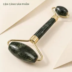 Cây Lăn Mặt Massage Cầm Tay Hai Đầu, Thanh Lăn Chăm Sóc Da Mặt Xanh Đậm