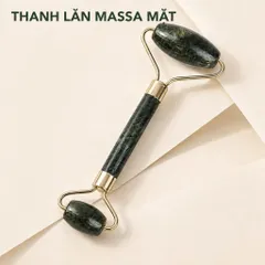 Cây Lăn Mặt Massage Cầm Tay Hai Đầu, Thanh Lăn Chăm Sóc Da Mặt Xanh Đậm