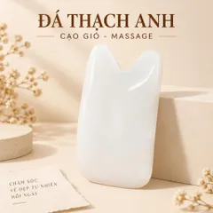 Đá thạch anh massage màu trắng dụng cụ massage mặt và cơ thể