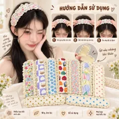 Băng Đô Dán Tóc Viền Ren Phong Cách Hàn Quốc, Miếng Dán Giữ Tóc Mái Khi Rửa Mặt Trang Điểm – Giao Họa Tiết Ngẫu Nhiên