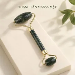 Cuộn massage mặt thanh lăn massage mặt màu xanh đen cầm tay dụng cụ làm đẹp