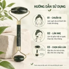 Cuộn massage mặt thanh lăn massage mặt màu xanh đen cầm tay dụng cụ làm đẹp