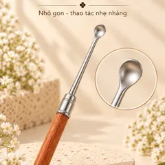 Cây Lấy Ráy Tai Cán Gỗ NERÉ LAB – Dụng Cụ Vệ Sinh Tai Đầu Thìa Bo Tròn, Nhỏ Gọn Tiện Dụng